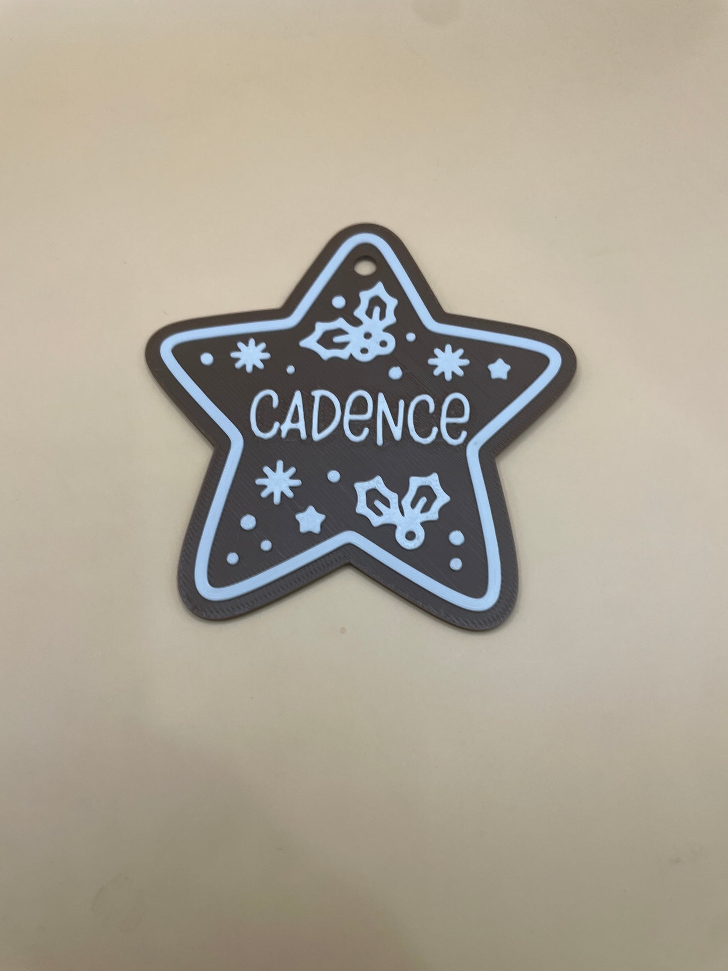 Personalized Gingerbread Ornament Tag – Custom Name Holiday Keepsake | $3 Each