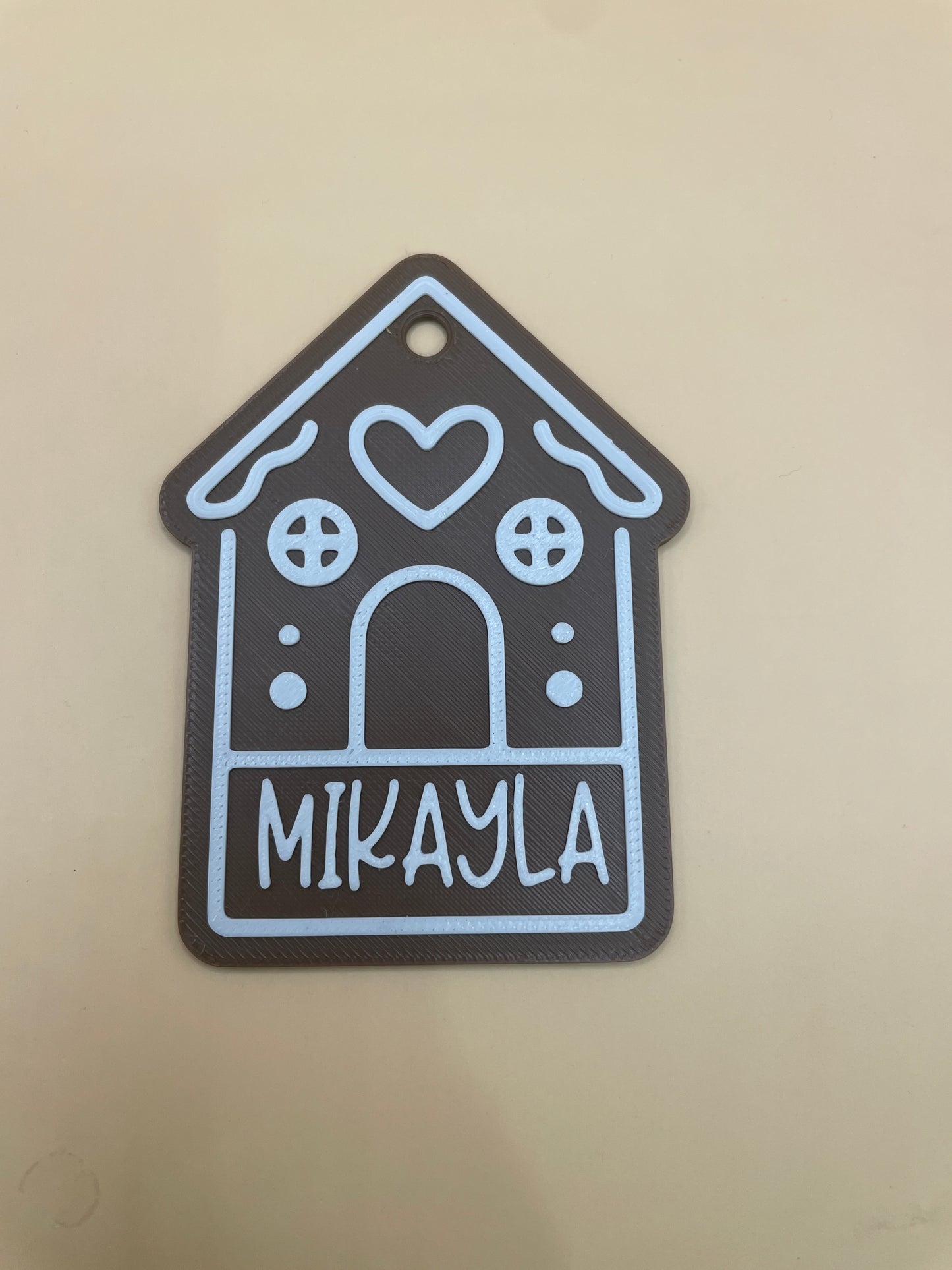 Personalized Gingerbread Ornament Tag – Custom Name Holiday Keepsake | $3 Each