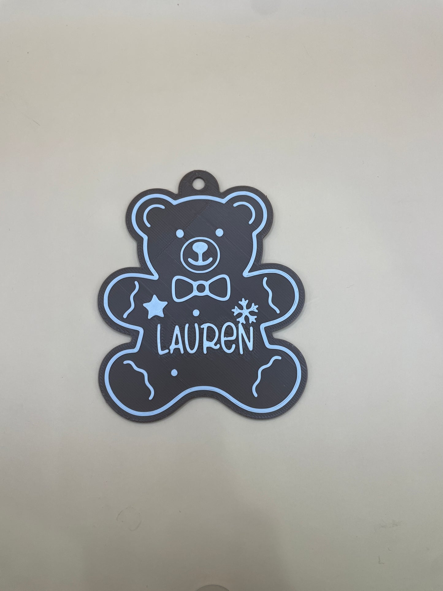 Personalized Gingerbread Ornament Tag – Custom Name Holiday Keepsake | $3 Each