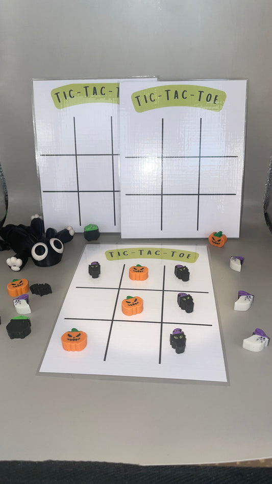 Halloween Tic-Tac-Toe Mini Game – Reusable, Portable, Non-Candy Classroom Gift
